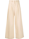 Jejia Katherine Cotton Palazzo Pants In Beige