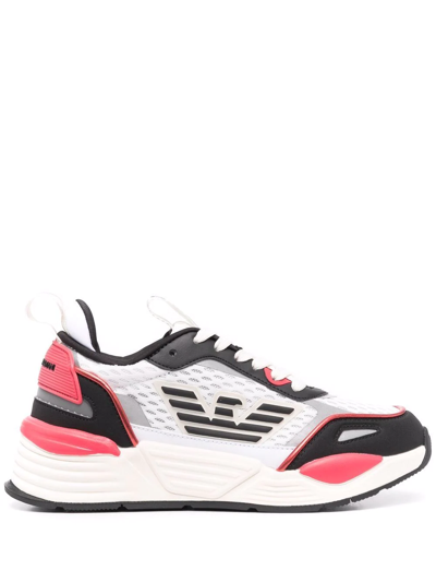 Emporio Armani Panelled Low-top Trainers In Multicolour