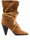 ISABEL MARANT WRAP SUEDE BOOTS
