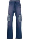 Alchemist Distressed-finish Sweatpants In Blau