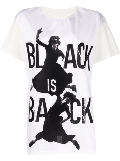 Yohji Yamamoto Black Is Back T-shirt In White