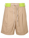 Palm Angels Drawstring Tailored Shorts In White