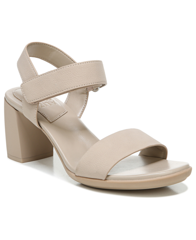 Naturalizer Trace Womens Faux Leather Open Toe Ankle Strap In Tan/beige