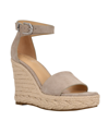 Guess Women's Hidy Fashion Espadrille Wedge Sandals In Gray