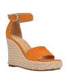 Guess Women's Hidy Fashion Espadrille Wedge Sandals Women's Shoes In Orange