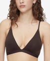 Calvin Klein Women's Form To Body Lightly Lined Triangle Bralette Qf6758 In Woodland