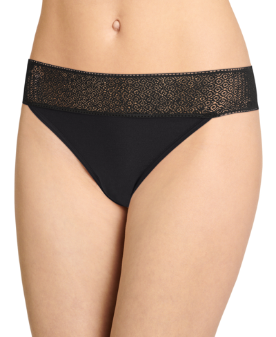 Jockey Women's Soft Lace String Bikini Underwear 3211 In Black