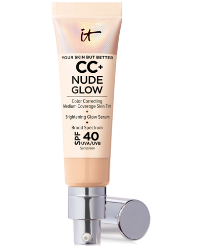 It Cosmetics Cc+ Nude Glow Lightweight Foundation + Glow Serum Spf 40 In Light Medium