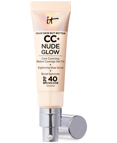 It Cosmetics Cc+ Nude Glow Lightweight Foundation + Glow Serum Spf 40 In Fair Porcelain