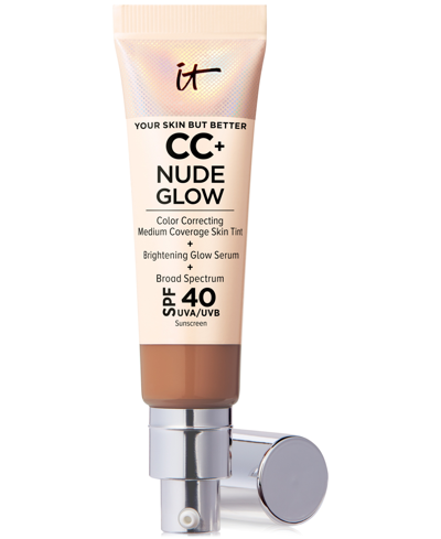 It Cosmetics Cc+ Nude Glow Lightweight Foundation + Glow Serum Spf 40 In Rich Honey