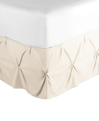 Nestl Bedding Bedding 14" Tailored Pinch Pleated Bedskirt, Full In Cream