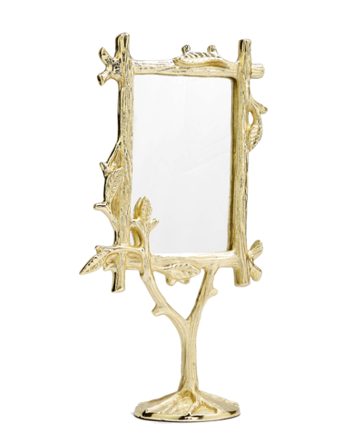 Classic Touch Branch Design Table Mirror In Gold-tone