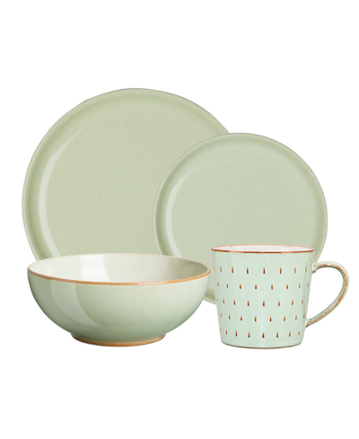 Denby Heritage Orchard Coupe 16 Pc Set In Pastel Green