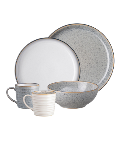 Denby Studio 16 Piece Dinnerware Set In Gray