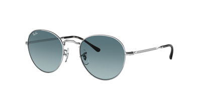 Ray Ban David Sunglasses Silver Frame Grey Lenses 51-20 In Blau Verlaufstönung Grau