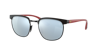 Ray Ban Rb3698m Scuderia Ferrari Collection Sunglasses Red Frame Green Lenses 53-20 In Hellgrün Verspiegelt Silber