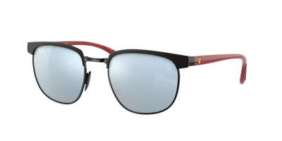 Ray Ban Rb3698m Scuderia Ferrari Collection Sunglasses Red Frame Green Lenses 53-20 In Hellgrün Verspiegelt Silber