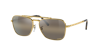 Ray Ban New Caravan Sunglasses Gold Frame Brown Lenses Polarized 55-15 In Polar Clear Gradient Dark Brown