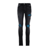 Amiri Mx1 Cracked Paint Skinny Jeans In Black