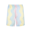 Casablanca Colour-block Drawstring Silk Shorts In Multicolour