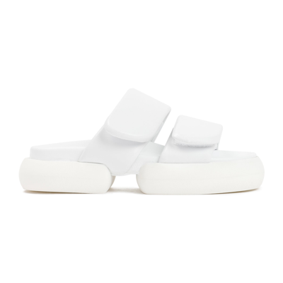 Dries Van Noten Padded Leather Sandals In Color:  White