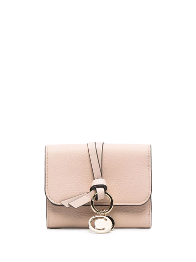 Chloé Alphabet Tri-fold Wallet In Pink