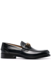 VERSACE GRECA LEATHER LOAFERS