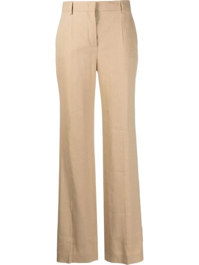 Alberta Ferretti Straight Leg Trousers In Nude