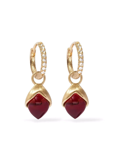 Annoushka 18kt Yellow Gold Garnet Diamond Earring Drops