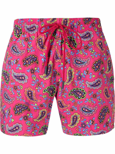 Etro Paisley-print Swim Shorts In Rosa