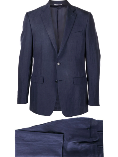 Canali Tailored Single-breasted Suit In Blau