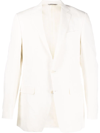 Canali Single-breasted Linen-silk Blazer In Weiss