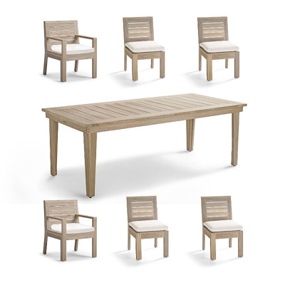 Frontgate St. Kitts 7-pc. Expandable Teak Dining Set
