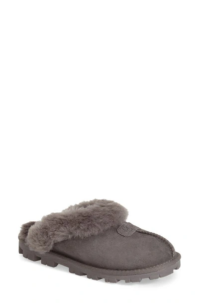 Ugg Shearling Lined Slipper In Grey