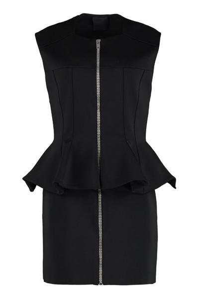 Givenchy Sleeveless Slim-fit Stretch-woven Mini Dress In Black