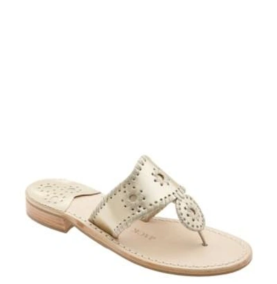 Jack Rogers Whipstitched Flip Flop In Platinum