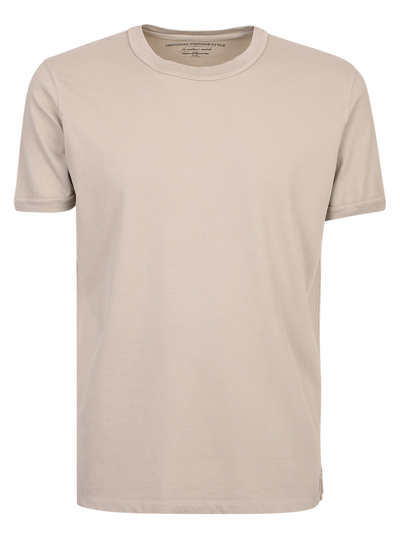 Original Vintage Style Piquet T-shirt In Beige