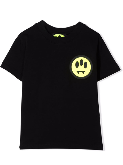 Barrow Kids' Black Cotton Tshirt In Nero