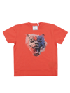 Marcelo Burlon County Of Milan Watercolor Tiger T-shirt S/s In Red Multic