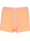 Live The Process Plaited Boy Shorts In Nude