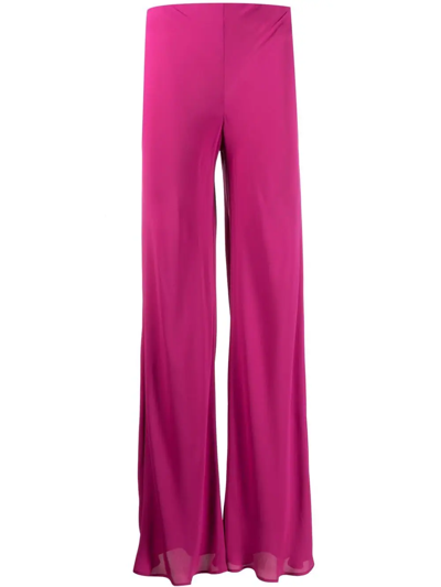 Alberta Ferretti Wide Leg Trousers In Rosa