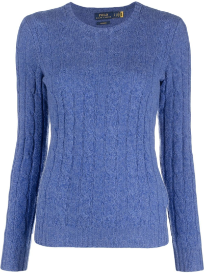 Polo Ralph Lauren Julianna Cashmere Cable-knit Sweater In Blue