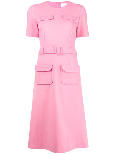 Jane Normandie Belted Shift Dress In Pink