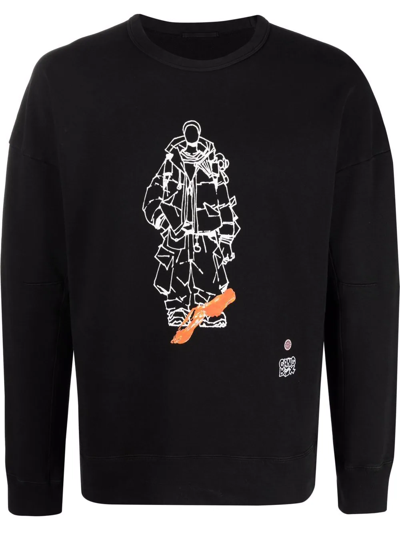 Ten C Graphic-print Sweatshirt In Black