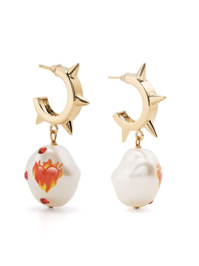 Safsafu Jelly On Fire Earrings In Gold