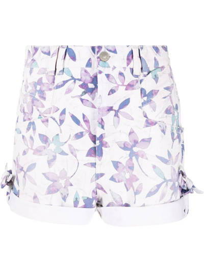 Isabel Marant Naesqui Floral-print Shorts In Ecru