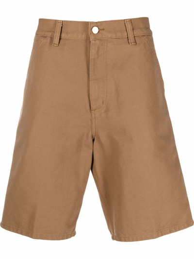 Carhartt Single Knee-length Bermuda Shorts In Brown