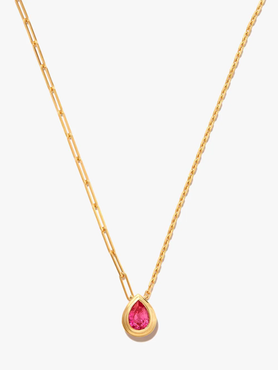Yvonne Léon 9kt Yellow Gold Crystal Necklace