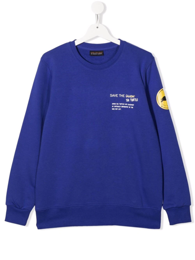 Save The Duck Kids' Sibilla Logo-print Sweatshirt In Blue