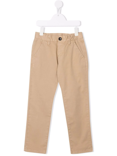 Sun 68 Kids' Straight-leg Chino Trousers In Neutrals